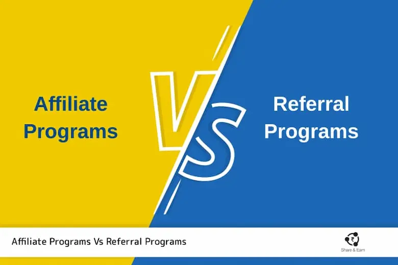 Comparison of affiliate programs and referral programs: affiliate programs involve promoting products for commission, while referral programs reward individuals for referring others to a product or service