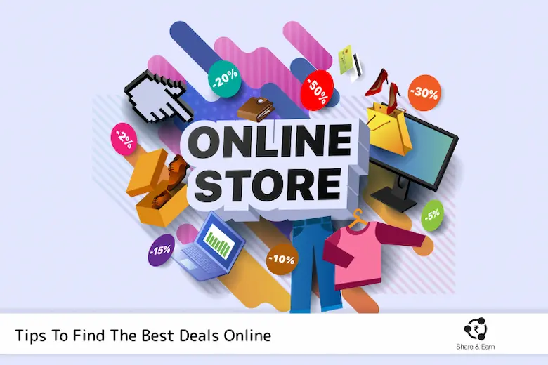 Top online shopping sites Image of text displaying online stores with products, highlighting the search for the best online deals.