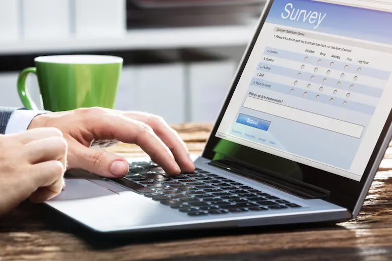 A photo of survey software designed for businesses, featuring user-friendly interface and customizable features