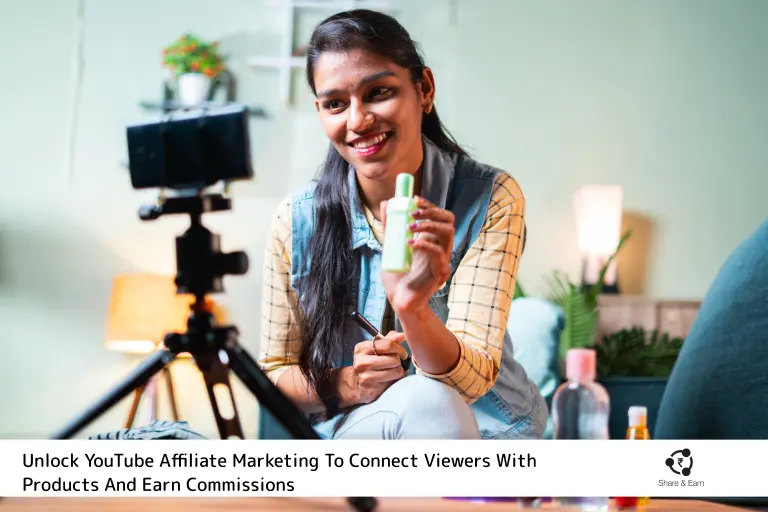 A women Doing Affiliate Marketing Using Youtube for earning money