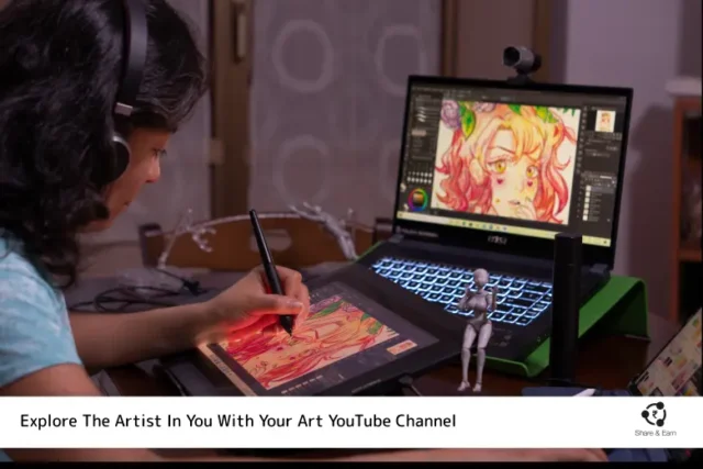 The image seems to encourage exploring one's artistic side through an art YouTube channel.