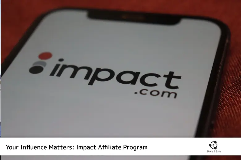 Impact affiliate Program displays on mobile phone