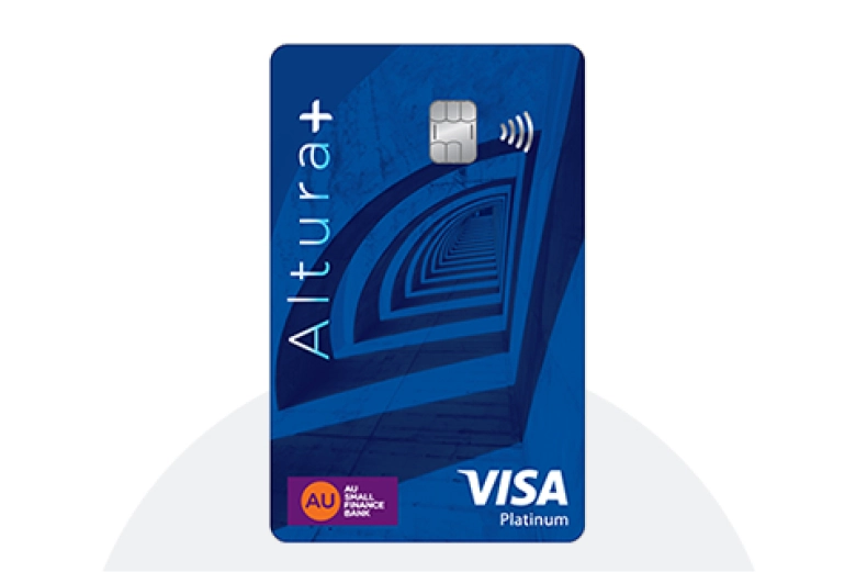 au altura plus card with blue credit card 