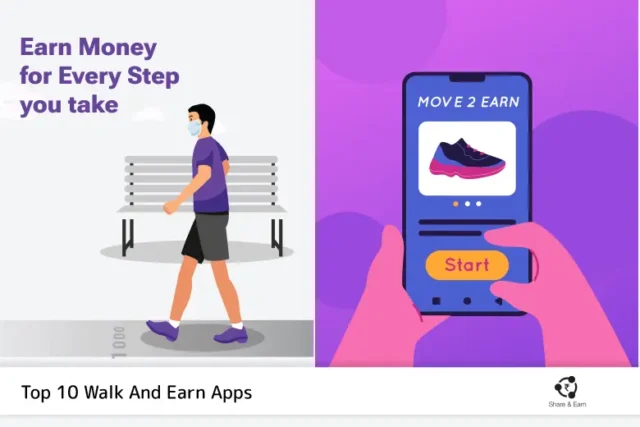 It represents a person earning a money by walking